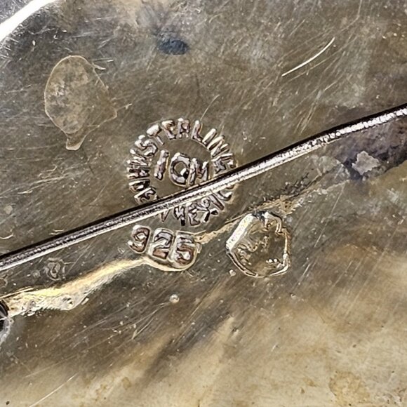 Sterling Silver 925 Mexican Abalone Brooch PAIR. 2pcs Total. Beautiful! - Picture 6 of 11